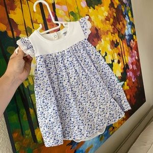 Petite bateau blue bird dress